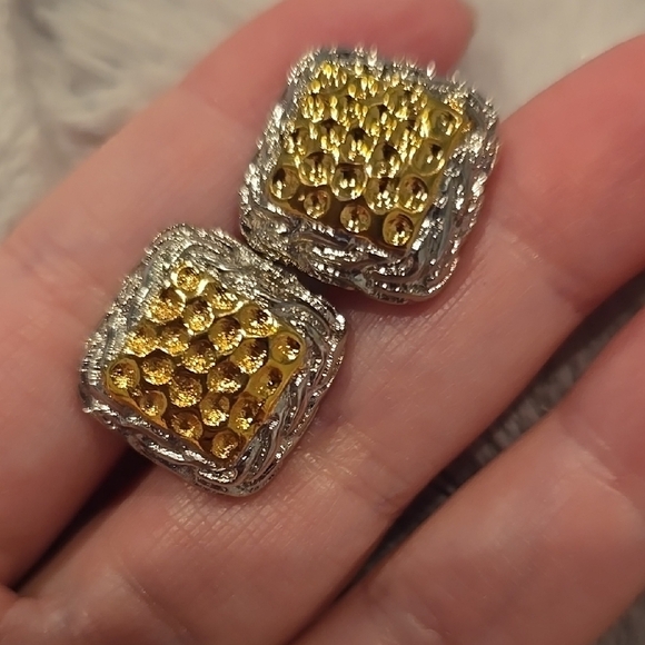 Other - Gold & Silver Color Stainless Steel Cuff Links Brand New In Box